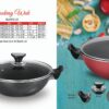 cooking wok Sonex Cooking Wok with Glass Lid – Non-Stick Deep Wok | Sizes 27–40 cm (3L to 11.5L)