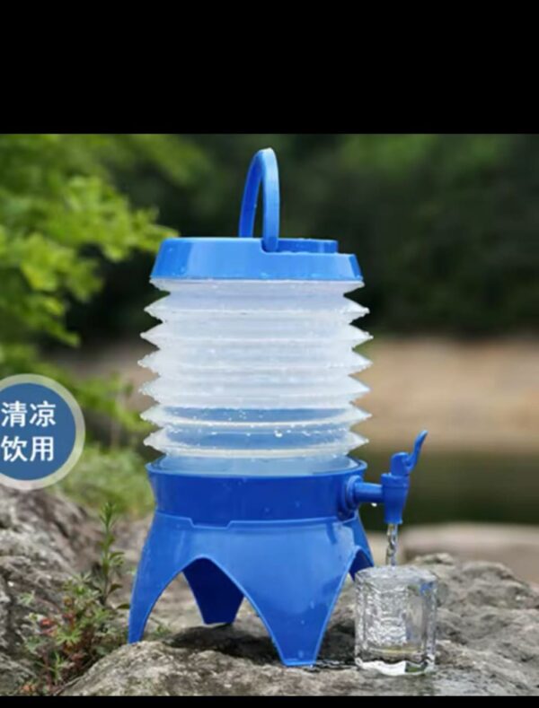 Portable Collapsible Water Dispenser with Tap – Foldable Drinking Water Container with Stand for Home, Outdoor & Travel (3-4.5L)