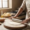 17 Premium Stainless Steel Rolling Pin – Non-Stick Heavy Duty Dough Roller for Roti, Pizza, Pastry & Baking