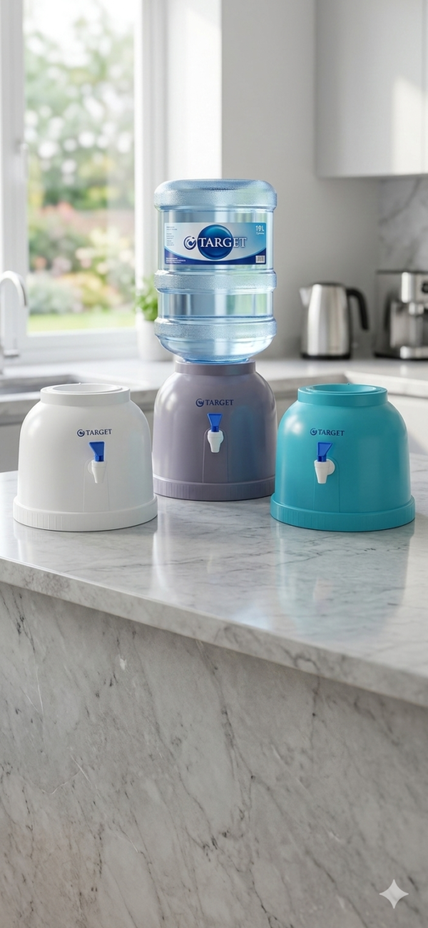 Portable Water Dispenser Stand with Tap for 19L Bottle – Plastic Water Bottle Stand Dispenser Base for Home & Office – Easy No-Electric Water Dispenser
