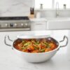 Premium Stainless Steel Handi Set with Lids – 3 Piece Cooking Pot Set with Side Handles | Durable Kitchen Cookware