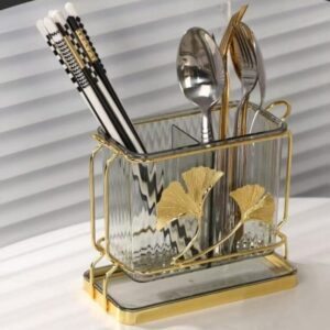Cutlery Holder with Golden Stand