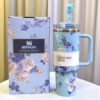 2 Stanley Printed Insulated Tumbler 40oz – Stylish Pattern Stainless Steel Travel Mug with Straw & Lid (Hot & Cold)