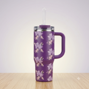 41 Stanley Printed Insulated Tumbler 40oz – Stylish Pattern Stainless Steel Travel Mug with Straw & Lid (Hot & Cold)