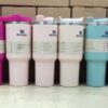 s7 Stanley Style Multi-Color Insulated Tumbler 40oz – Stainless Steel Travel Mug with Straw & Lid for Hot & Cold Drinks
