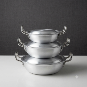 12 Premium Stainless Steel Casserole Set with Lids – 3 Piece Cookware Set
