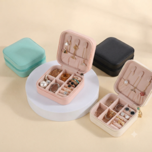 Portable Mini Jewelry Organizer Box – Travel Storage Case for Rings, Earrings & Accessories