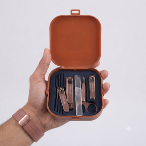 7-Piece Portable Manicure & Pedicure Kit – Travel Nail Care Set with Case