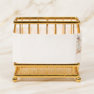 Luxury Gold Metal Cutlery Holder Rack – Kitchen Utensil Organizer