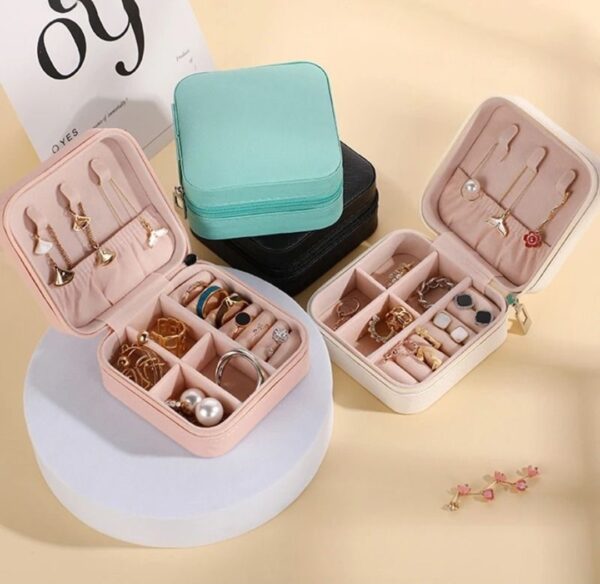 Portable Mini Jewelry Organizer Box – Travel Storage Case for Rings, Earrings & Accessories