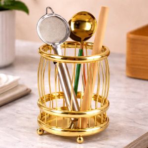 WhatsApp Image 2026-06-29 at 2.44.12 PM Luxury Gold Metal Utensil Holder – Kitchen Cutlery & Tool Organizer