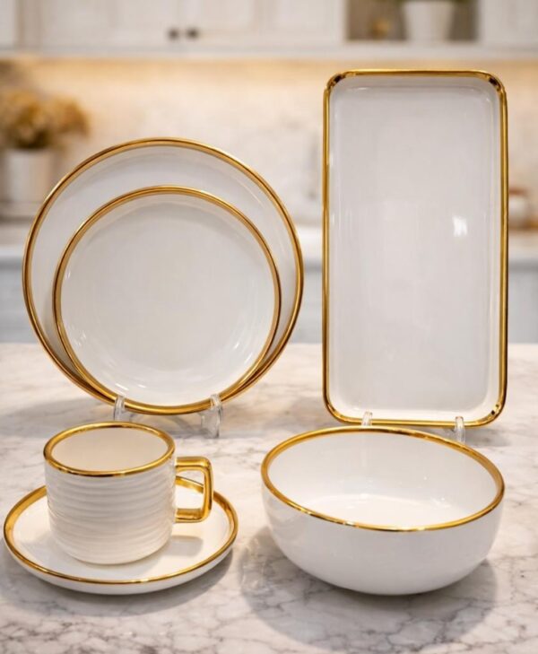 WhatsApp Image 2026-06-29 at 2.44.43 PM (2) Luxury White & Gold Ceramic Dinnerware Set – Premium Dining Collection