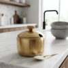 WhatsApp Image 2026-06-29 at 2.45.23 PM (1) Luxury Gold Sugar Bowl with Lid & Spoon – Premium Kitchen Storage Container