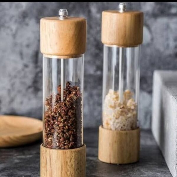 WhatsApp Image 2026-06-29 at 2.46.24 PM (2) One Piece Premium Wooden Salt & Pepper Grinder Set with Acrylic Body