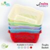 Plastic Fruit Basket  – Stackable Kitchen Storage Baskets for Fruits & Vegetables
