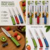 16 Premium Stainless Steel Fruit Knife with Comfortable Non-Slip Handle Pair of 3 set– Sharp Kitchen Paring Knife for Fruits & Vegetables
