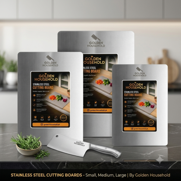22 Premium Stainless Steel Cutting Board – Rust-Resistant Food Prep Chopping Board (Available in 3 Sizes)