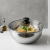 22.22 Stainless Steel Mixing Bowl with Transparent Glass Lid