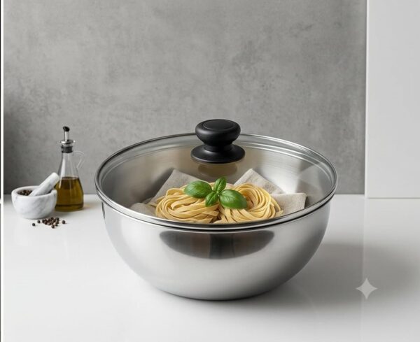 22.22 Stainless Steel Mixing Bowl with Transparent Glass Lid