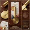 3.3 DROCANG Pure Gold Series Stainless Steel Pizza Cutter – Premium Gold Pizza Wheel Cutter for Kitchen