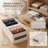 4 FoldEase™ Fabric Socks & Garment Drawer Organizer – 10 Compartment Storage Box