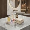 Clear Acrylic Bathroom Vanity Organizer Tray – Multipurpose Cosmetic, Skincare & Toiletry Storage Tray