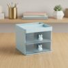 9 2-Tier Desktop Storage Organizer with Clear Drawers & Bunny Handles – Compact Tabletop Desk Organizer