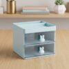 9.9 2-Tier Desktop Storage Organizer with Clear Drawers & Bunny Handles – Compact Tabletop Desk Organizer