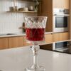 Elegant Crystal Wine Glass – Premium Cut Glass Goblet for Dining & Events sets of 6 glass