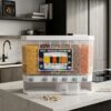 2 Multi-Compartment Food Storage Dispenser – 6-Section Dry Food & Grain Organizer