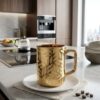 Luxury Gold Coffee Mug Set – 6-Piece Elegant Ceramic Cup Set