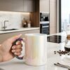 Elegant Iridescent Coffee Mug Set – 6-Piece Ceramic Tea & Coffee Cups
